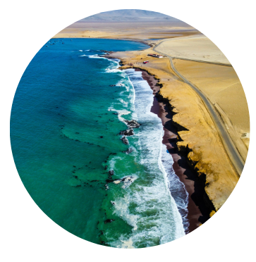 Littoral depuis les airs
