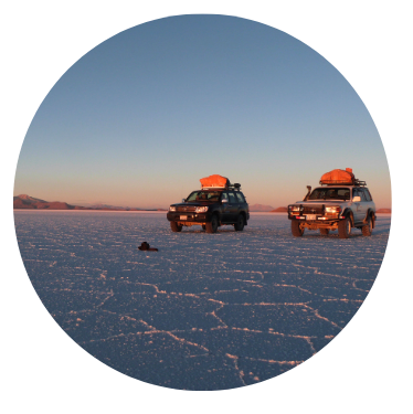 4x4 sur le Salar d'Uyuni