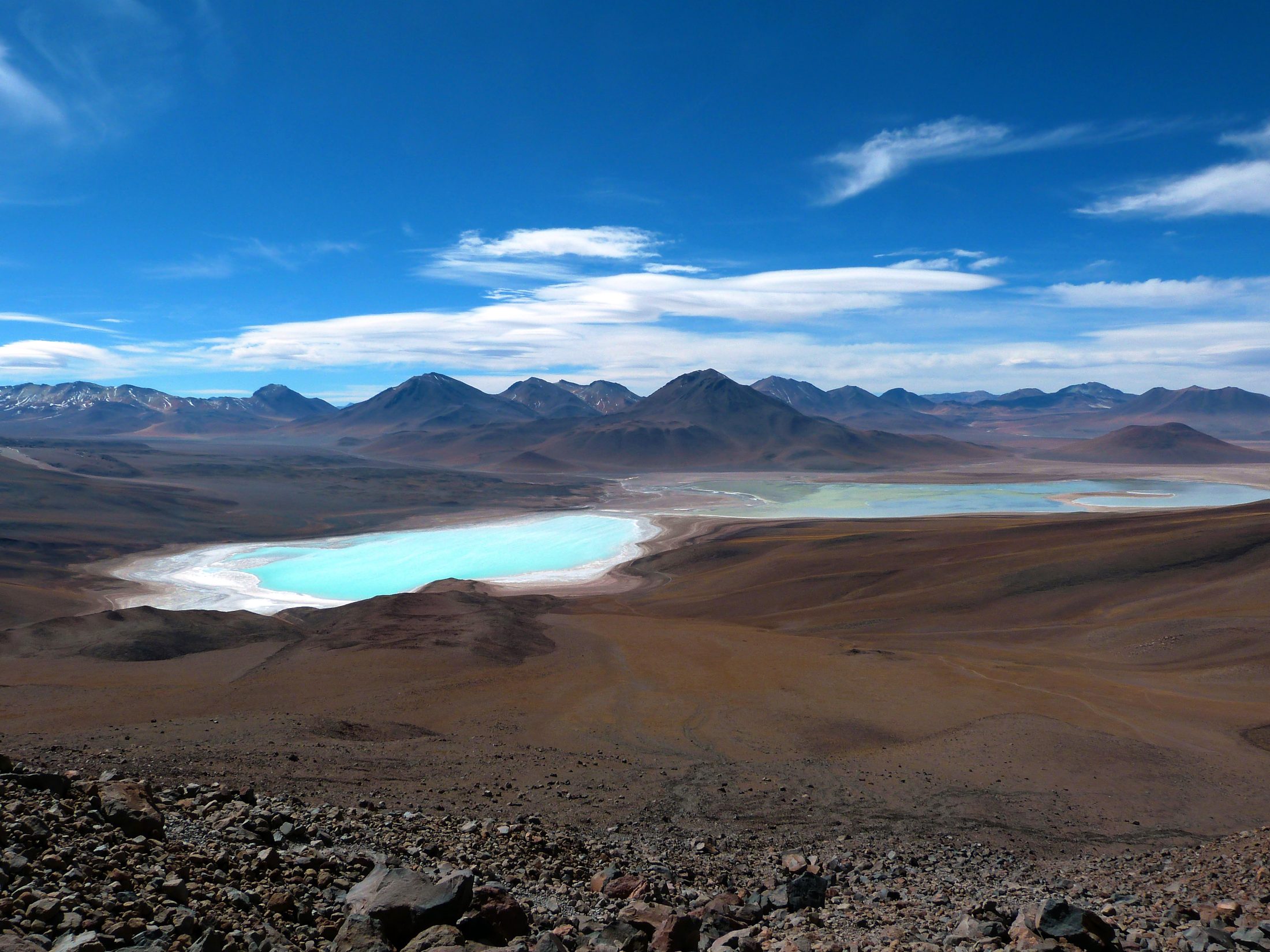 Lagune de l'altiplano, Bolivie
