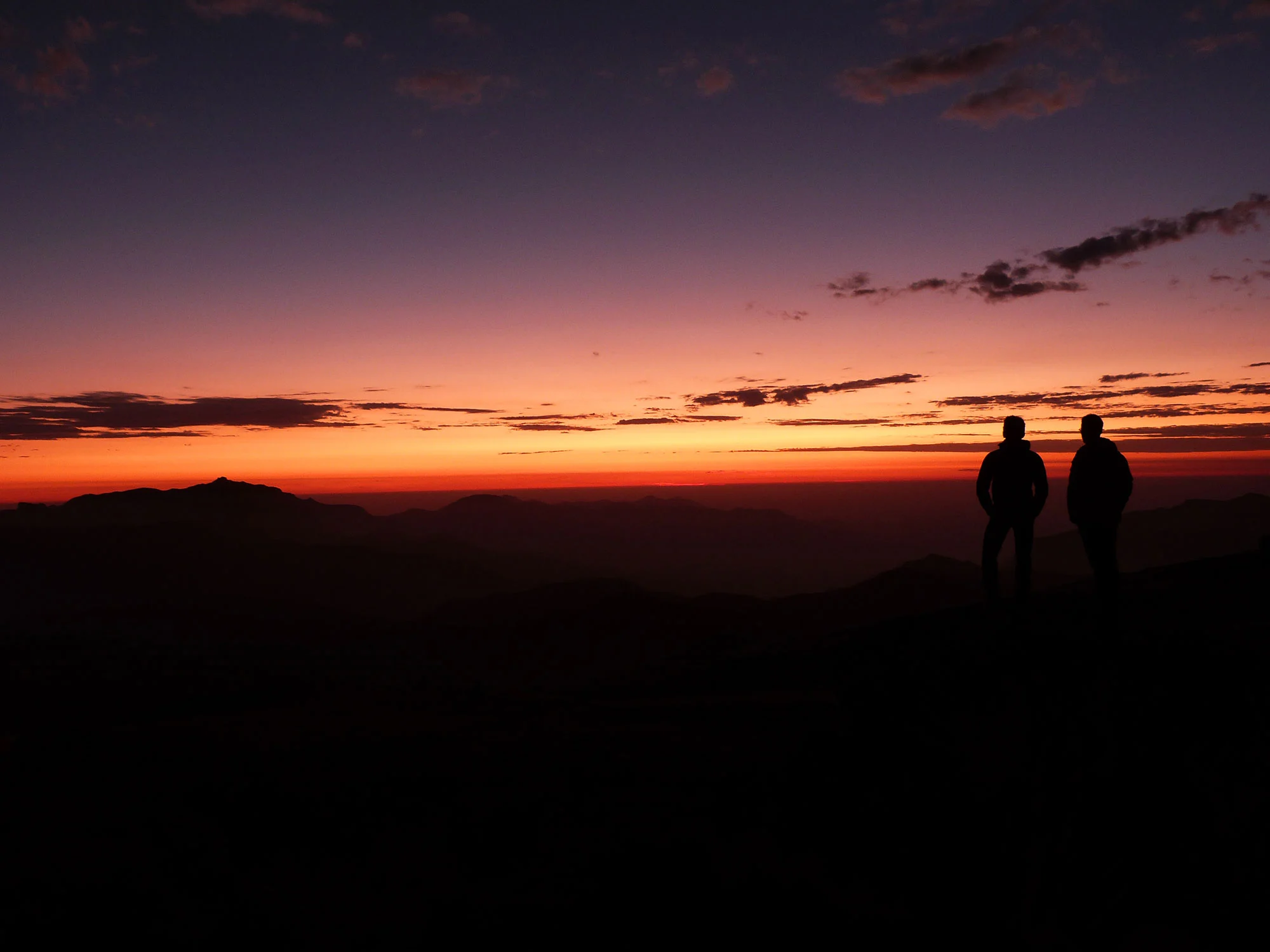 Coucher de soleil sur les Andes péruviennes