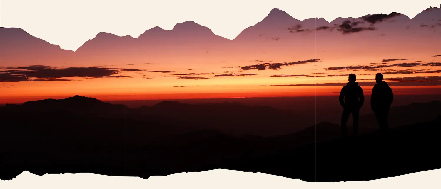 Coucher de soleil sur les Andes péruviennes